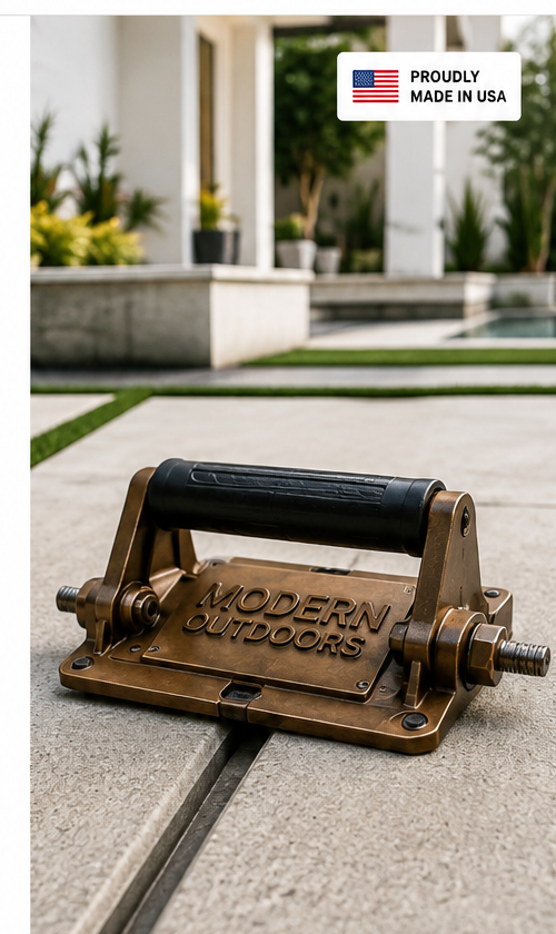 Modern Outdoors tool on a concrete channel