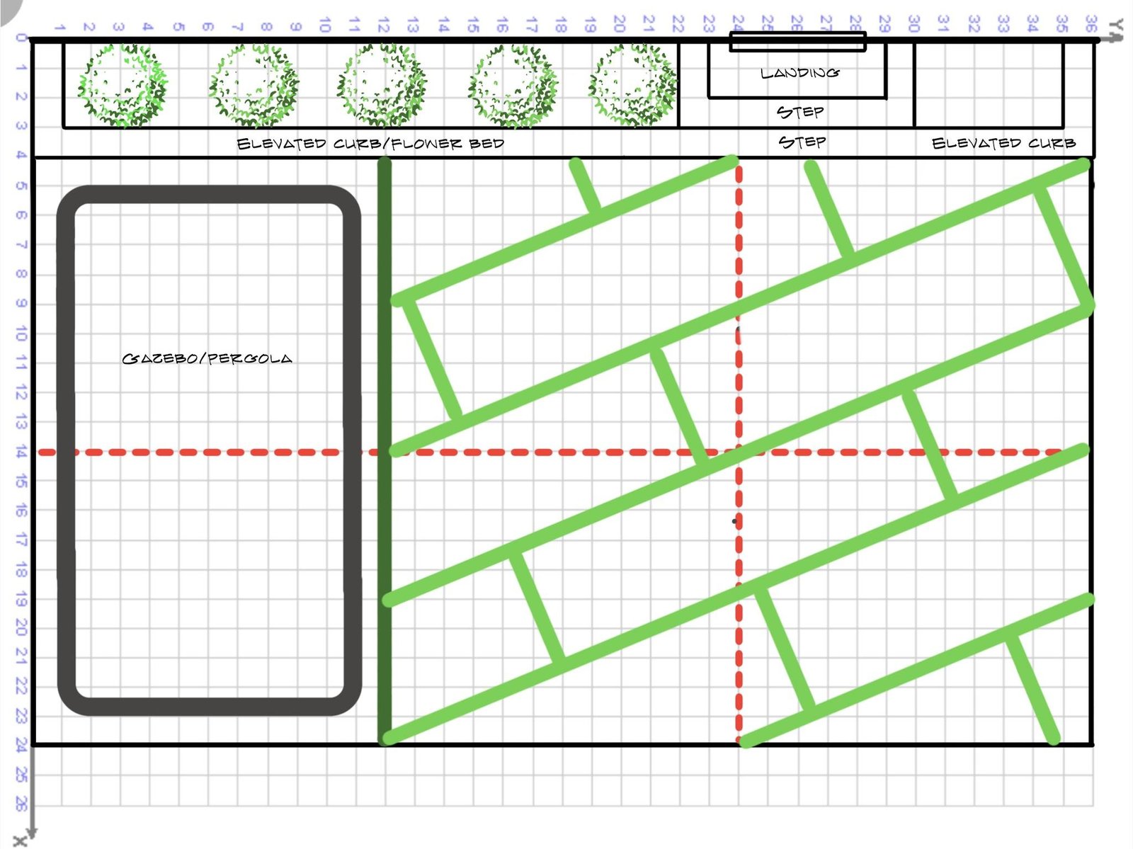 BORDER DESIGN concrete pattern