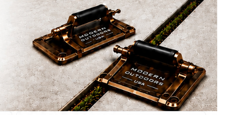 Modern Outdoors Turf Jointer and Turf Channel tools on decorative concrete